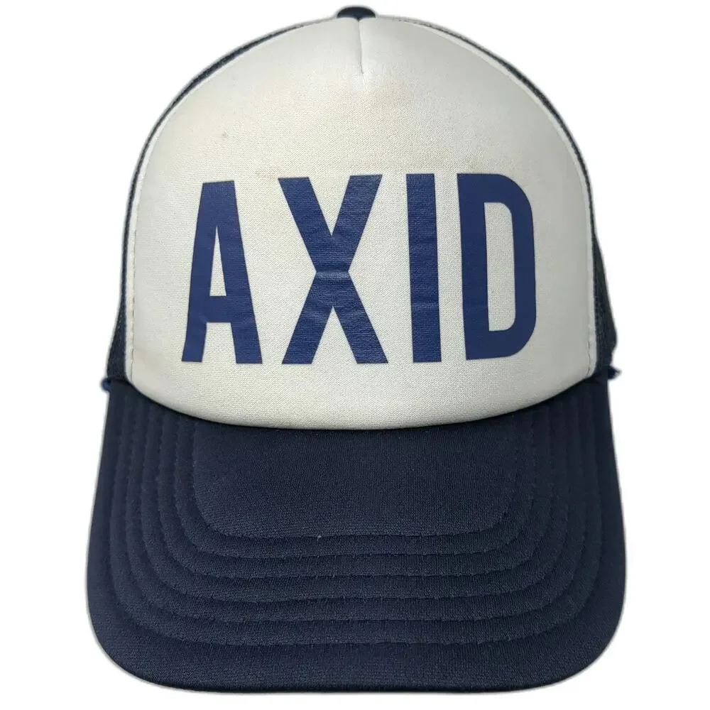 OTTO Trucker Hat Blue White One Size AXID Graphic Foam Mesh Snapback Polyester